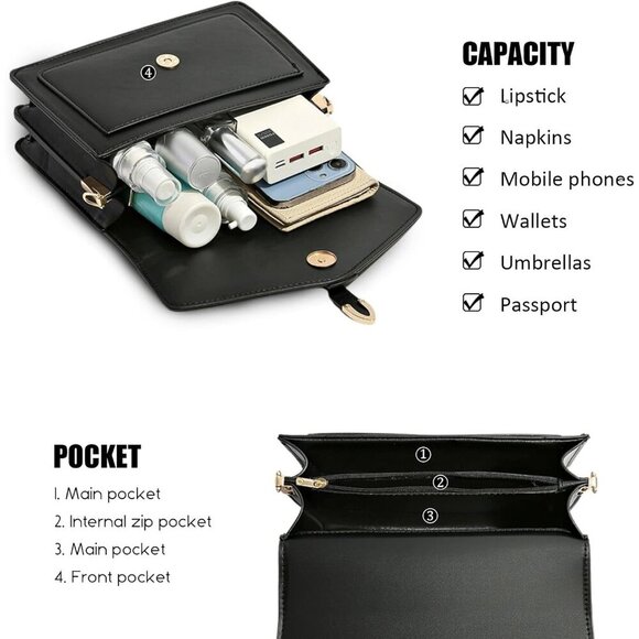 Women Beige Imported Leather Trendy Small Cross Body Evening Shoulder Handbag - Picture 4 of 7